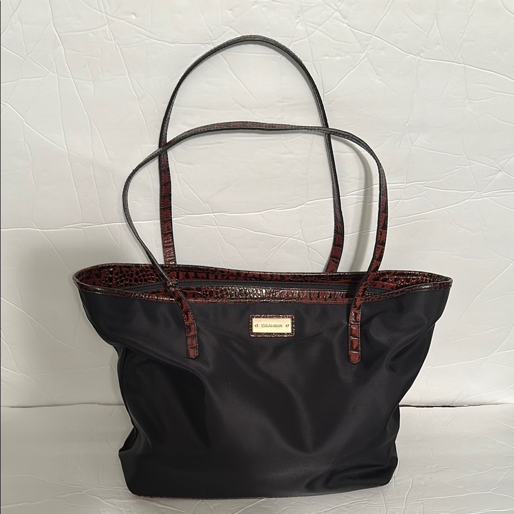 Brahmin Black and Brown Shoulder Bag